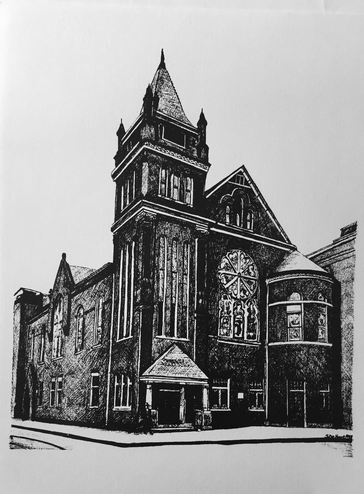 Cumberland, Maryland – St. Paul’s English Lutheran Church, Baltimore Street---

The Lutheran congregation organized and built a log church in 1794 on lot number 240 at the northeast corner of Bedford (Baltimore) and Mill (Centre) Streets. The first church was called the Evangelical Lutheran Congregation of Cumberland and their church book was written in German. Between 1836-1843 German immigrants began attending church and to accommodate, a second building of brick was built in 1844. The third and final building was erected in 1894 and dedicated in September 1895. At this time the congregation voted to change the name of the church from Christ’s Lutheran Congregation to St. Paul’s Lutheran Church. In the early 1950s the congregation realized the church could not remain on this site and continue to grow. Local gossip relates the story that Mr. Roman left his property on Washington Street to the Lutheran church out of spite. The Catholic church on Fayette Street, which had not been on friendly terms with him throughout the years, wanted to purchase the land to expand their church. Since the Lutheran church had been willed the Roman property, a new building was constructed in l958 leaving this building to be sold and razed.
